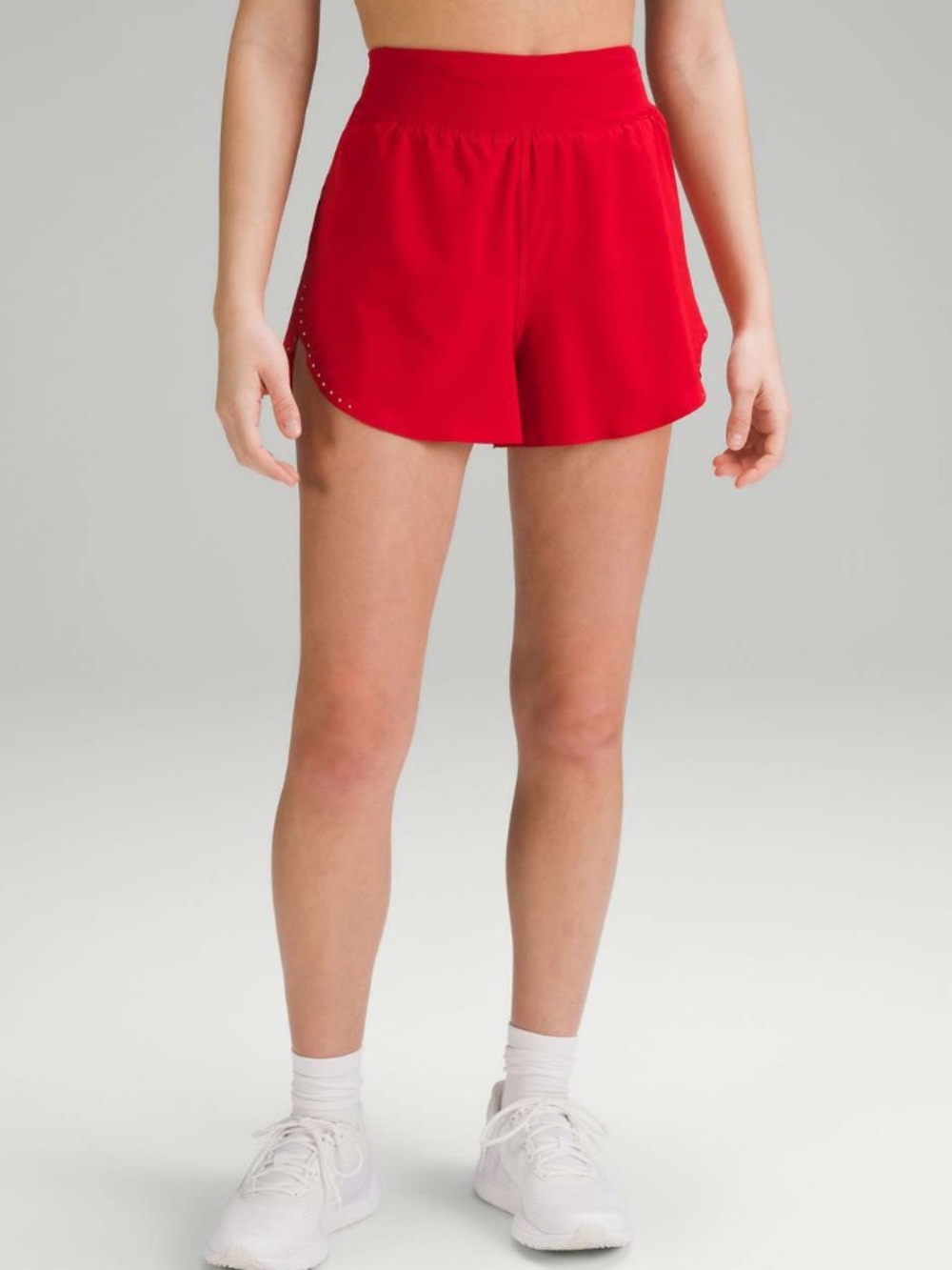 Lululemon Fast and Free High Rise Reflective Classic Short 3" Inseam in Dark Red